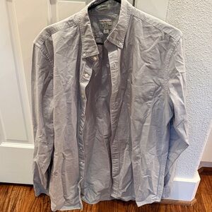 J. Crew Light Gray Men's Casual Button Down Shirt